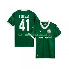 Camisolas de futebol Palmeiras Estevao 41 Equipamento Principal 2025/26 Manga Curta
